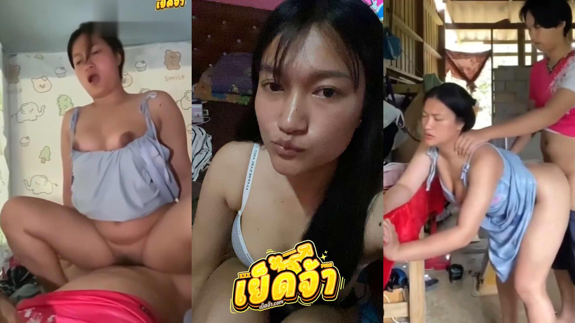 คลิปหลุด talayyyy_01 สาวอวบไทย โดนแฟนหนุ่มจับเย็ดแบบไทยบ้าน นุ่งผ้าสั้นๆแล้วโดนเย็ดท่าหมาข้างหลัง น้องเขาฟินจนน้ำแทบแตกกระเด็นเลย